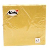 Ubrousky Maki Unicolor L - zlaté - 20 ks - 5400