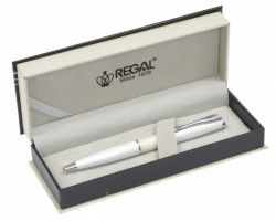 Kuličkové pero Regal WILLIAM - bílá - 82407B