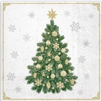 Vánoční ubrousky PAW L - Frosty Tree - SDL011400