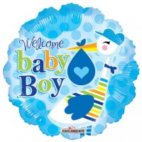 Fóliový balónek 45 cm - kruh - baby boy - K19729-18S