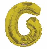 Fóliový balónek 35 cm - písmeno G - zlatý - K35074-14S
