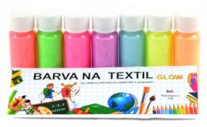 Sada barev na textil Glow - 7 x 20 g - KTSV720