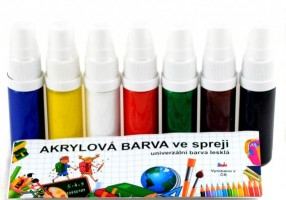 Akrylové barvy ve spreji - sada - 7 x 20 g - KRSU720
