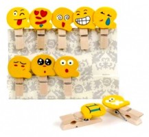 Kolíčky dekorační - Shapes 04 - Smajlík - 171998