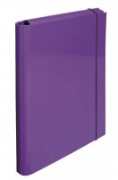 Desky s gumou A4 lamino - 3 klopy - fialové - 0-117F
