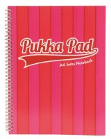 Spirálový blok A4 - Pukka Stripe - růžová - 8541