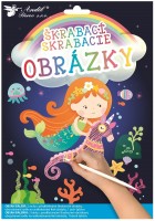 Škrábací obrázky 2 archy - Mořská panna - 6622