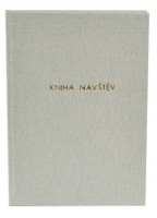 Kniha návštěv 100 listů - světlý textil