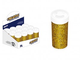 Glitrový pudr - 20 g - zlatý - 6330735
