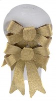 Jutová mašle - 18 cm - 2 ks - 2004