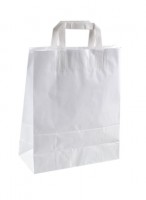 Papírová taška - bílá - 22 x 10 x 28 cm - 5011