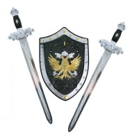 Rytířská sada s meči a štítem - 197831