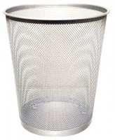 Drátěný koš na papír - velký - stříbrný - PK18-33