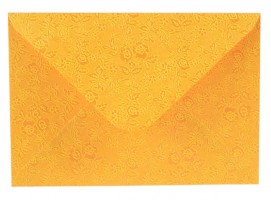Obálka C6 metalická s ražbou - sytě žlutá - 190418
