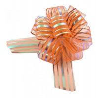 Stuha stahovací - organza LUX - 5/135 cm - měděná - 161613