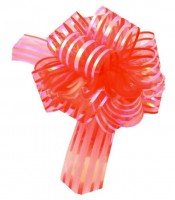 Stuha stahovací - organza LUX - 5/135 cm - červená - 161611