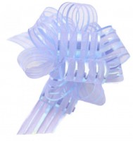 Stuha stahovací - organza LUX - 5/135 cm - sv. modrá - 161604