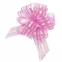 Stuha stahovací - organza LUX - 5/135 cm - růžová - 161601