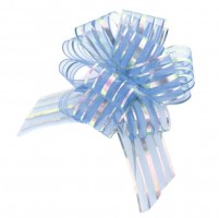 Stuha stahovací - organza LUX - 3/100 cm - sv.modrá - 161410