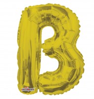 Fóliový balónek 35 cm - písmeno B - zlatý - K35069-14S