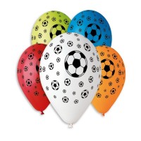 Balónky nafukovací - potisk fotbal - 5 ks - P5GS110 - Fo