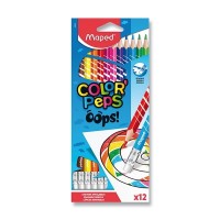 Pastelky MAPED Color'Peps Oops! - 12 ks s pryží - 0086/9832812