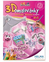 3D omalovánky A4 - Slon a prase - 4001302