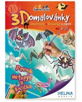 Omalovánka A4 - 3D - set Pavouk, Netopýr - 4001303