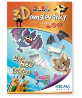 Omalovánka A5 - 3D - set Netopýr a kočička - 4001306