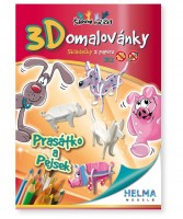 Omalovánka A5 - 3D - set Prasátko a pejsek