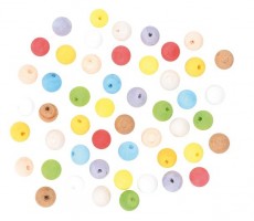 Kuličky z buničiny s dírkou 50 ks - mix barev - 15 mm - 1847