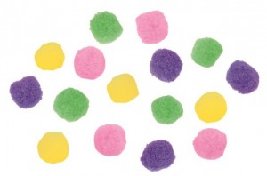 Bambulky 3 cm - mix barev - 16 ks - 2876