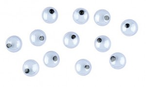 Pohyblivé oči - 5 mm - 12 ks - 9036