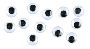 Pohyblivé oči - 10 mm - 12 ks - 9038