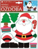 Skládací papírová ozdoba - Santa - 23 x 19 cm - 10348