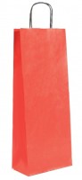 Papírová taška na víno EKO červená - 16 x 39 x 8 cm - 154083