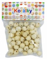 Dřevěné korálky - 15 mm - 75 ks - PK510-22