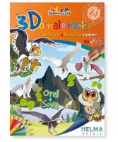 3D omalovánky A5 - Orel a sova - 4001316