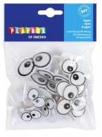 Oči plastové s úchytem - 25 ks - 2471649