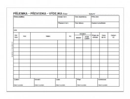 Příjemka - převodka - výdejka A5 NCR - PT235