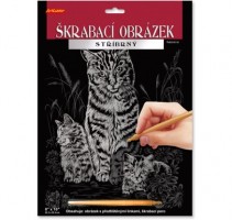 Škrabací obrázek - stříbrný - 20 x 25 cm - SCS-EP300
