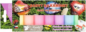 Akrylové barvy na kamínky - pastelové - 7 x 15 g - 6129