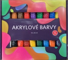 Akrylové barvy - 18 x 36 ml - ACR1836