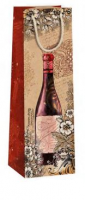 Dárková taška NATUR na víno - 11 x 36 cm - 0734-0106