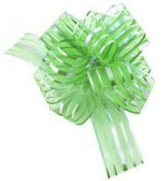 Stuha stahovací - organza LUX - 3/100 cm - tm. zelená - 161407