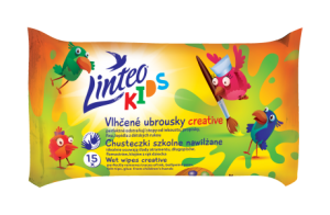 Vlhčené ubrousky Linteo Kids - školní - 15 ks - 25786