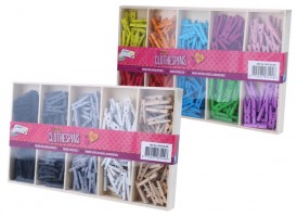 Kolíčky v dřevěné krabičce - mini - 200 ks - CR0735