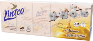 Papírové kapesníky - Linteo Premium – 4 vrstvé, 10 x 10 ks - 30102
