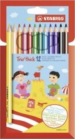 Silné pastelky Stabilo - Trio thick - 12 ks - 203/12-01