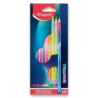 Pastelky Maped - Nightfall Teens - trojboké - 12 barev - 0086/9831700